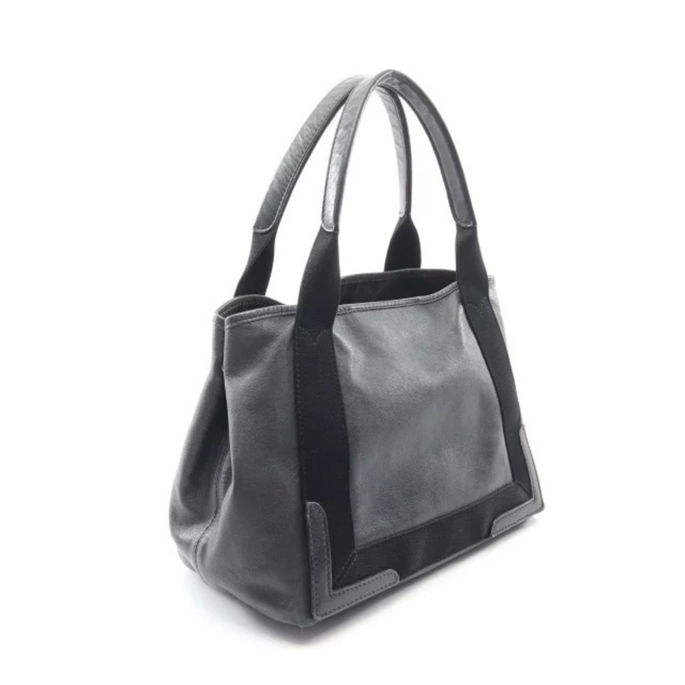 Balenciaga Tote Navy CABAS Blue Bag Black Leather Blue Black